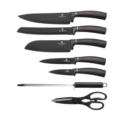 Imagen 2 del producto SET DE CUCHILLOS 8 PZS CON ATRIL METALLIC LINE CARBON PRO ACERO INOXIDABLE