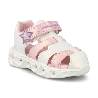 Imagen 2 del producto Sandalia Niña Bubblegummers Heart Light Blanco - Rosa Claro