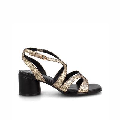 Sandalia Mujer Bata Gentian Dorado