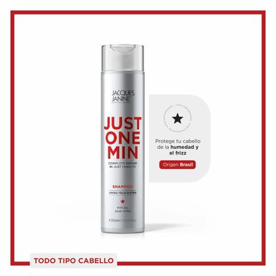 Imagen 2 del producto Shampoo Antifrizz y Brillo Just One Minute Jacques Janine 300ml