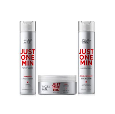 Rutina Capilar Brillo + Antifrizz + Hidratación Just One Min Jacques Janine