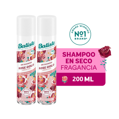 Imagen 2 del producto Pack de 2 Shampoo en seco Batiste Rose Gold