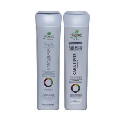 Pack Shampoo y Mascarilla Matizador Cana Silver Naissant