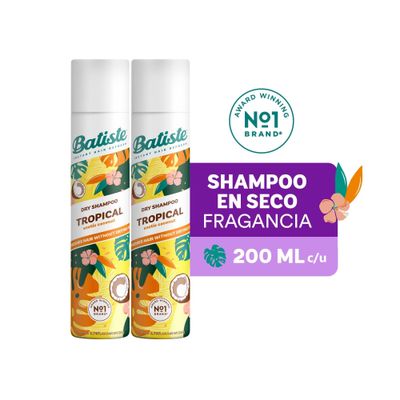 Imagen 2 del producto Pack de 2 Shampoo en seco Batiste Tropical