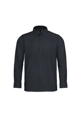 Camisa Trevira Negra Manga Larga Activex