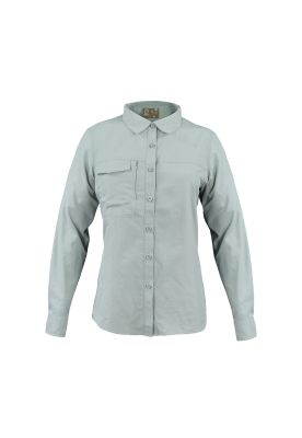 Blusa Manga Larga Outdoor Cuello camisero Mujer verde W2100