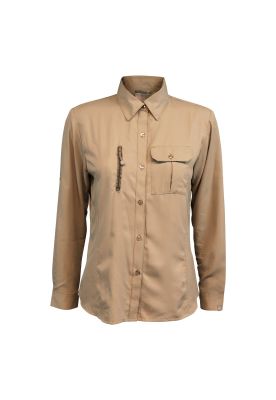 Blusa Outdoor Lightwind W2000 Beige Mujer