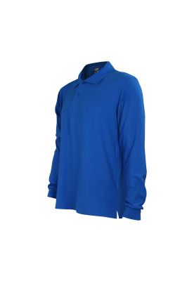 Polera pique azulina manga larga UPF 40