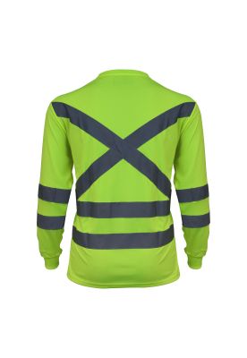 Imagen 2 del producto Polera Polo Dry Fit Verde Fluor M/Larga UPF 25