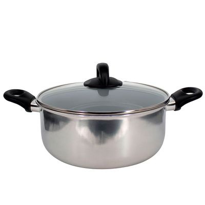 Olla Xtrem Cook Steel De Acero Inoxidable de 24 cm Antiadherente Libre de BPA Con Tapa