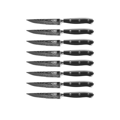 Imagen 2 del producto Pack 2 Set de Cuchillos de Cocina Profesionales Xtrem Cut Steak de Mango Ergonómico 4 Piezas