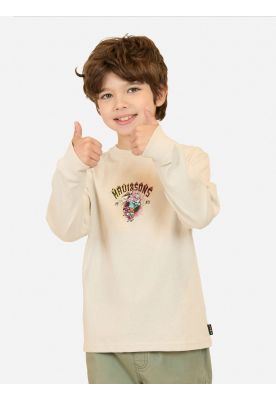 Polera ML Sandstorm Blanco Infantil Maui And Sons