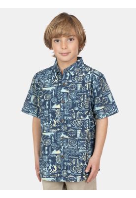 Camisa MC Tropava Multicolor Infantil Maui And Sons