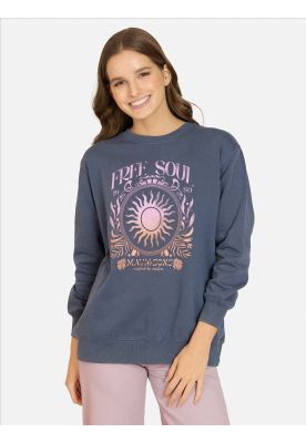 Poleron CR Tropalya Azul Mujer Maui And Sons