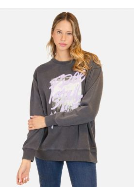 Poleron CR Waves Gris Mujer Maui And Sons