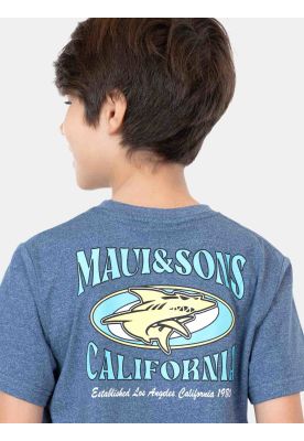 Imagen 2 del producto Polera MC California Yol Azul Niño Maui And Sons