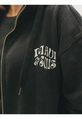 Imagen 2 del producto Poleron FZ Kiribati Negro Mujer Maui And Sons