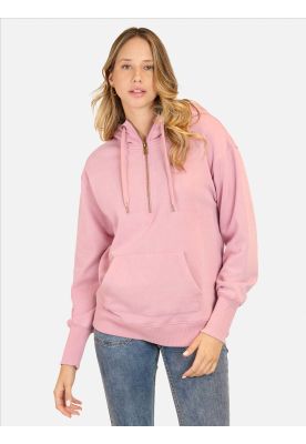 Poleron Canguro Ocean Rosado Mujer Maui And Sons