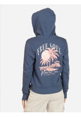 Imagen 2 del producto Poleron FZ Prismara Azul Mujer Maui And Sons