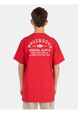 Imagen 2 del producto Polera MC Surfesia Rojo Infantil Maui And Sons