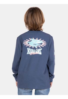 Imagen 2 del producto Polera ML Sharky Celeste Infantil Maui And Sons