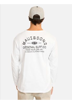 Imagen 2 del producto Polera ML Pirel Blanco Hombre Maui And Sons