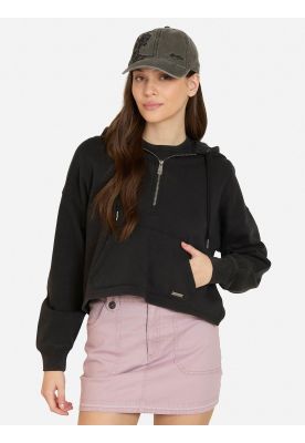 Poleron Canguro Flipnix Negro Mujer Maui And Sons