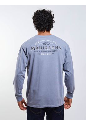 Imagen 2 del producto Polera ML Locals surfers Gris Hombre Maui And Sons