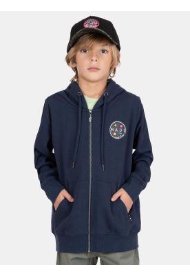 Poleron FZ Makoa Azul Infantil Maui And Sons