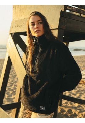 Imagen 2 del producto Poleron FZ Coral Quartz Negro Mujer Maui And Sons