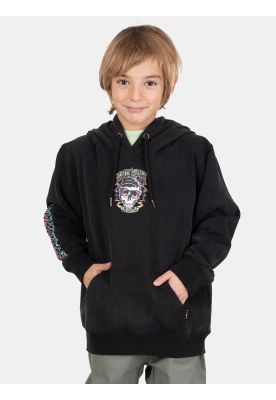 Poleron Canguro Haze Negro Infantil Maui And Sons