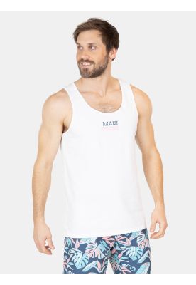 Polera UVP AquaRush Blanco Hombre Maui And Sons