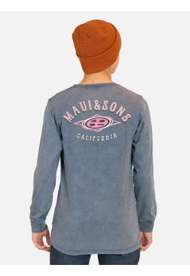Imagen 2 del producto Polera ML Bamboo Celeste Infantil Maui And Sons