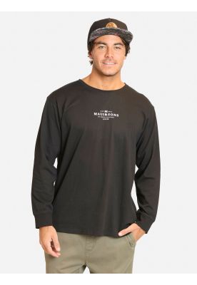 Polera ML Nisin Negro Hombre Maui And Sons