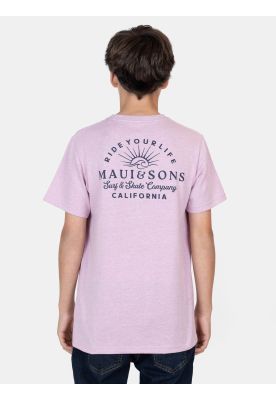 Imagen 2 del producto Polera MC Cielo Playero Burdeo Infantil Maui And Sons