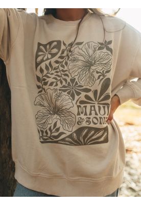 Imagen 2 del producto Poleron CR Phuket Beige Mujer Maui And Sons