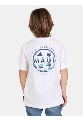 Imagen 2 del producto Polera MC WaveBorn Blanco Infantil Maui And Sons