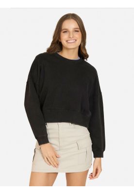 Poleron CR Olastra Negro Mujer Maui And Sons