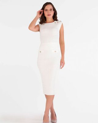 Imagen 2 del producto Falda Guess Mujer Evangeline Skirt Blanco