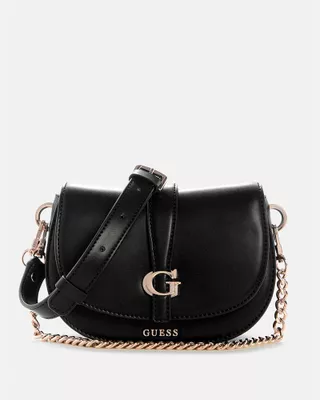 Mini Cartera Guess Mujer Carrie Mini Flap Crossbody Negro