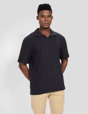 Polera Loose Fit Ss Cn Knit Azul