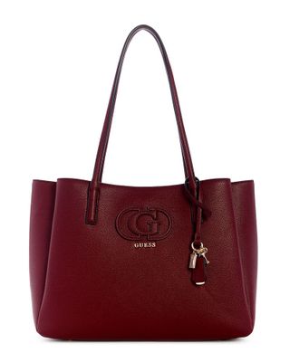 Cartera Guess Mujer Isola Multi Comp Tote Burdeo