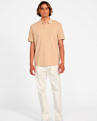 Imagen 2 del producto Polera Guess Hombre Polo Ss Logo Jcrd Collar Café