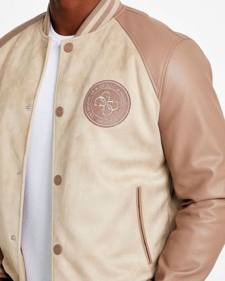Imagen 2 del producto Chaqueta Guess Hombre Varsity Bomber Café