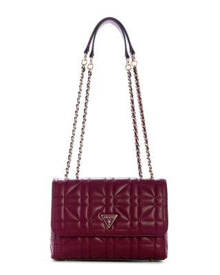 Cartera Guess Mujer Edita Convertible Xbody Flap Burdeo