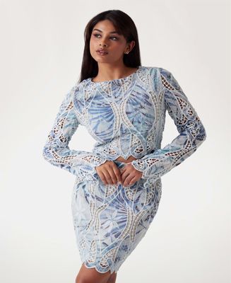 Polera Ls Anastasia Lace Top Multicolor