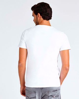 Imagen 2 del producto Polera Guess Hombre Cn Ss Core Original Logo Tee Blanco