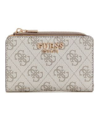 Billetera Guess Mujer Laurel Ii Slg Zip Arnd Crd Cse Beige