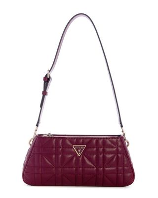 Cartera Guess Mujer Edita Shoulder Bag Burdeo