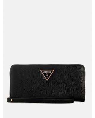 Billetera Guess Laurel Ii Slg Large Zip Around Negro.